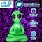 5 Ft Meditating Alien Blow Up Inflatables Yoga Alien Halloween Decorations with Build-in LEDs